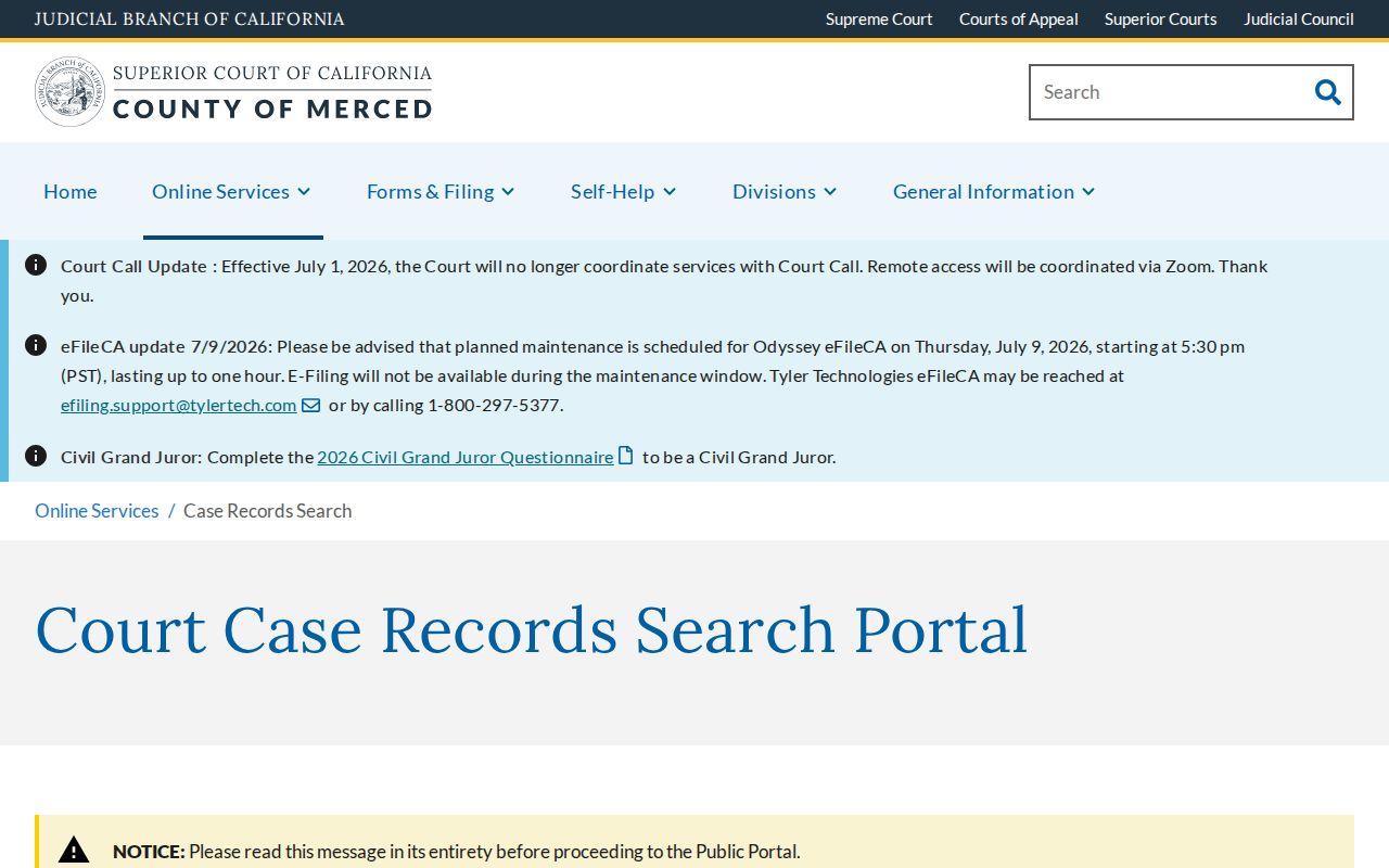 Los Banos people search limits for Merced court records
