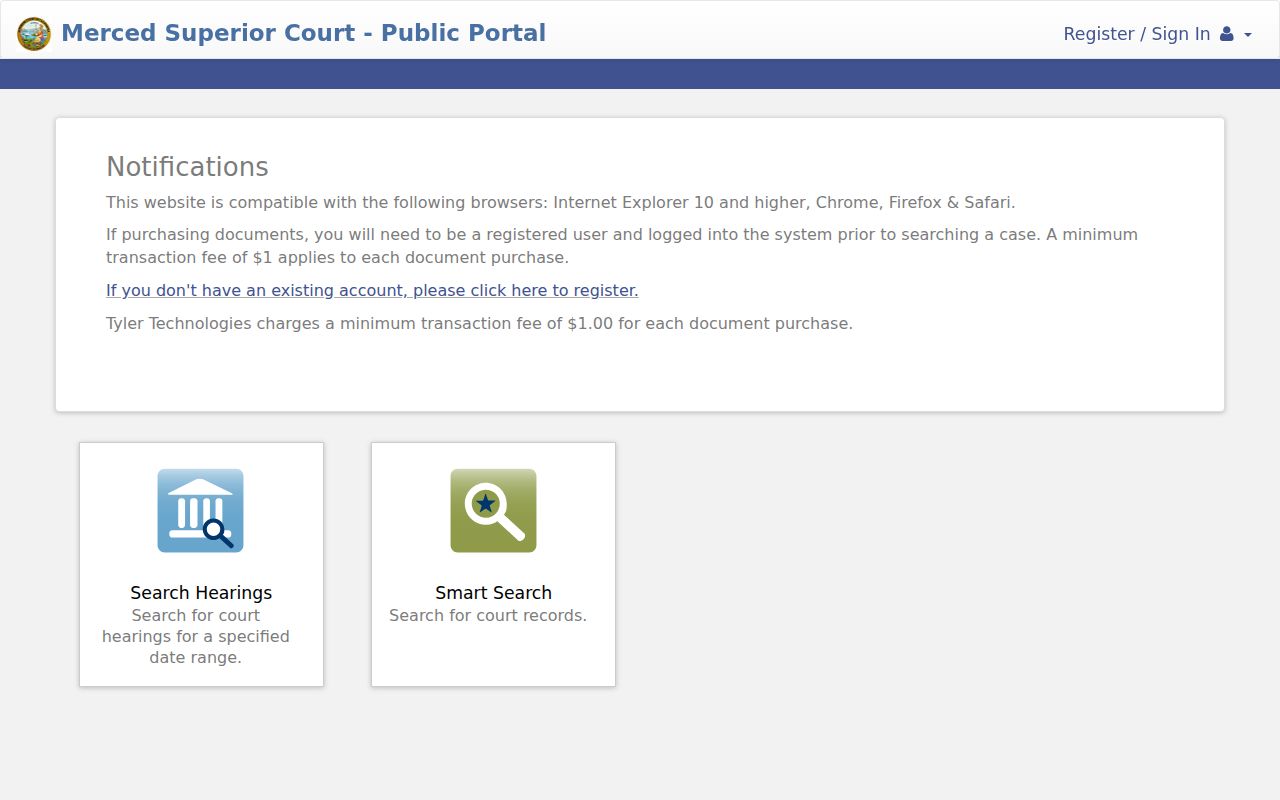 Los Banos court records name search public portal