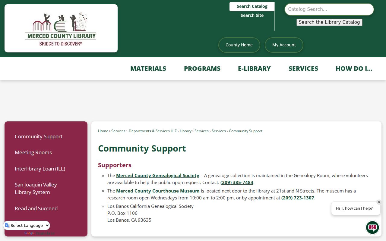 Los Banos people directories genealogy and research room contacts